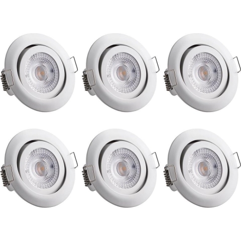 LED Inbouwspots Krog 6 stuks Wit Dimbaar