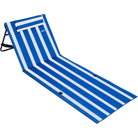Strandmat Blauw/Wit 158x56x46cm gestoffeerd