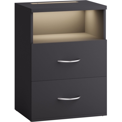 Nachtkastje Jamie Antraciet 55x40x28cm