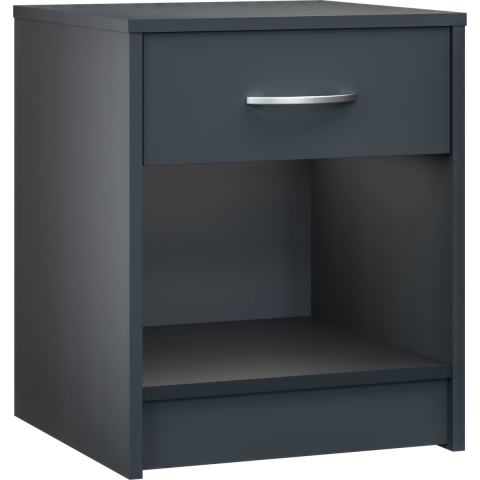 Nachtkastje Hamburg set van 2 Antraciet 50x40x35cm