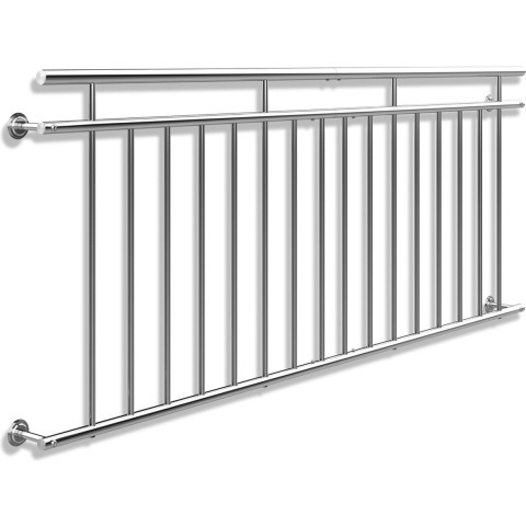 Balkonhek RVS 90x100cm