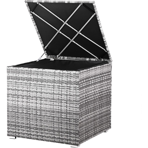 Polyrotan kussenbox Grijs 318L