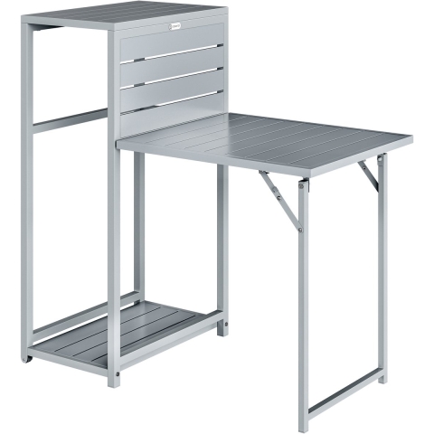 Tuinset 4-delig Grijs metalen inklapbaar