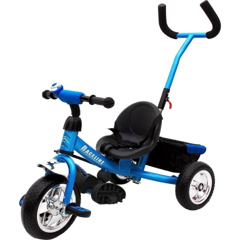 Raceline kinderdriewieler - Metaal - Duwstang - Blauw