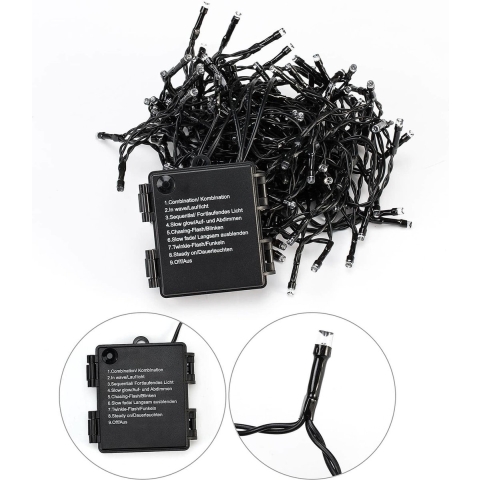 Kerstverlichting Lichtsnoer Kerst Koudwit 11,5m Timer