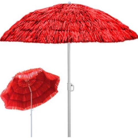Parasol Hawaii Rood Ø160cm UV-bescherming 30+