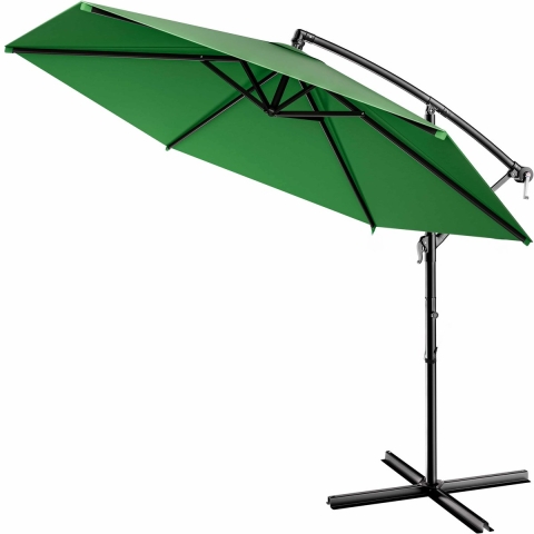 Zweefparasol Groen Alu Ø330cm UV-bescherming 50+
