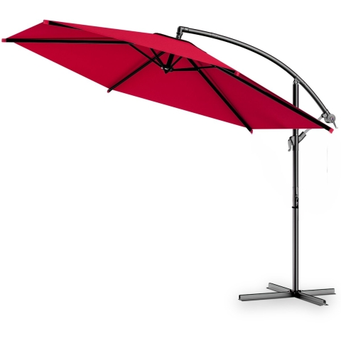 Zweefparasol Rood Alu Ø330cm UV-bescherming 50+
