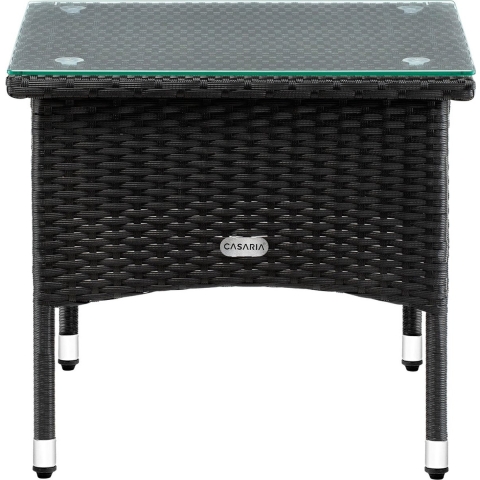 Polyrotan Bijzettafel Zwart 50x50x45cm