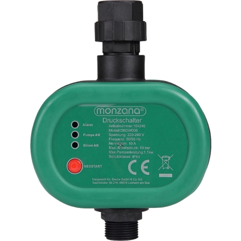 Drukschakelaar Groen 18x17x10cm IP54 Max 1,1kW