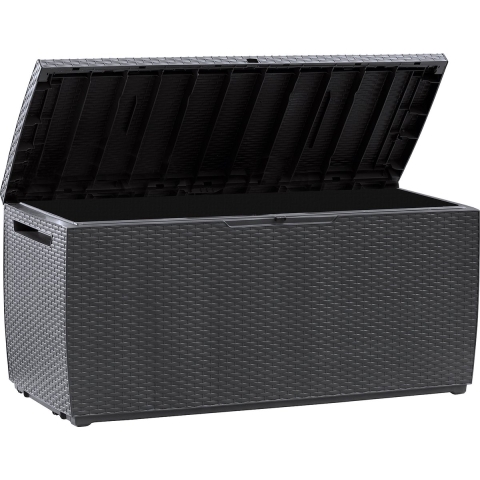 Keter Kussenbox Capri Antraciet 305L met wielen