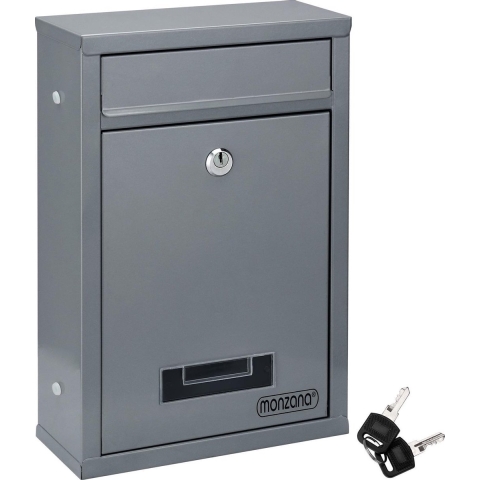 Brievenbus Zilver 32x22x9cm