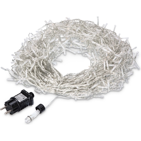 Kerstverlichting Lichtgordijn LED Kerst Koudwit 15m