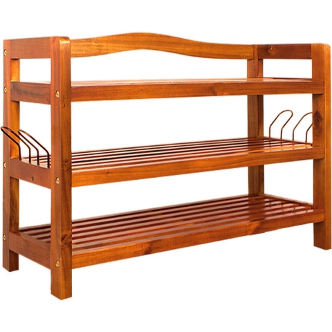 Schoenenrek 3 laags Acaciahout