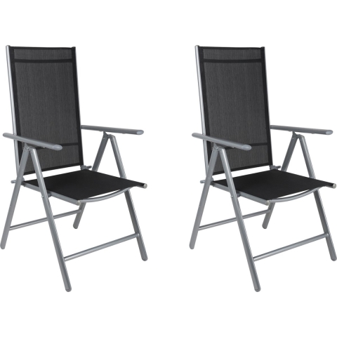 Tuinstoel Bern Set van 2 Zilver Aluminium