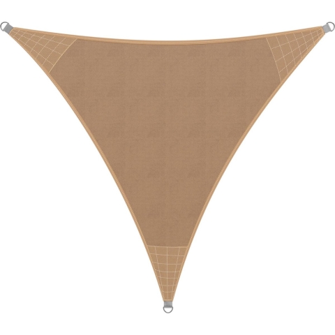 Luifel HDPE Driehoek Zand 4x4x4m