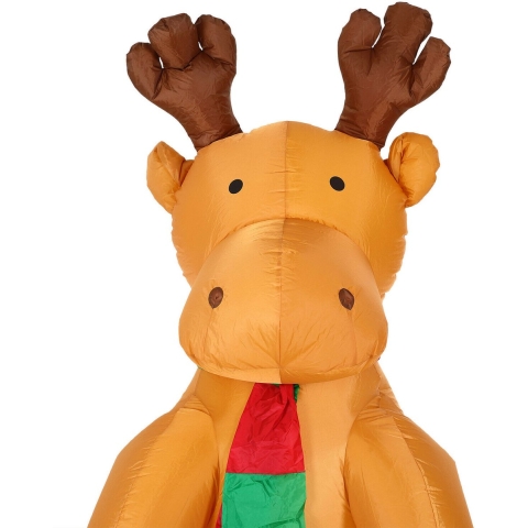 Opblaasbaar rendier XL verlicht 180cm