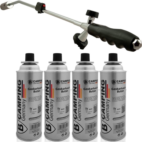 Onkruidbrander incl 4 Butaangas Patronen