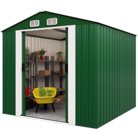 Tuinhuis Groen Metaal 260x315x180cm