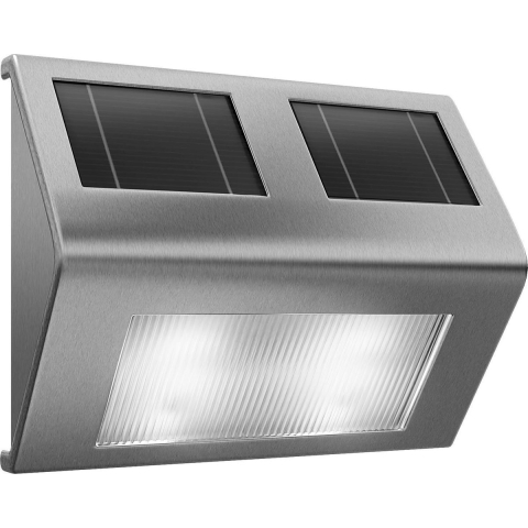 LED Solar Wandverlichting 4 stuks RVS