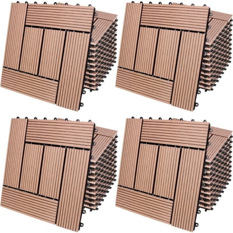 Tegels 44 stuks Mozaïek Terracotta WPC 30x30cm