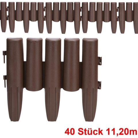 Gazonrand 5 stuks Bruin 11,20m