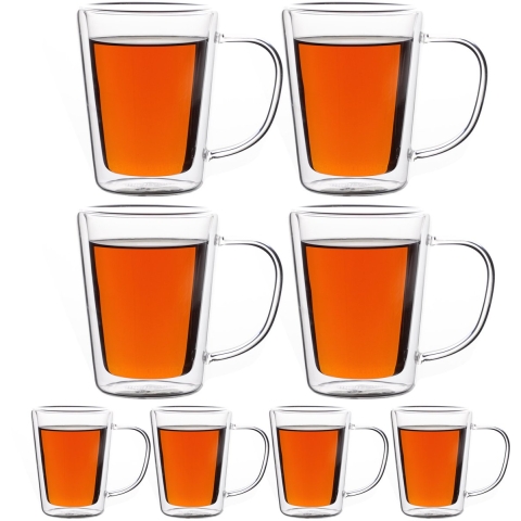 Dubbelwandige Theeglazen 8 stuks