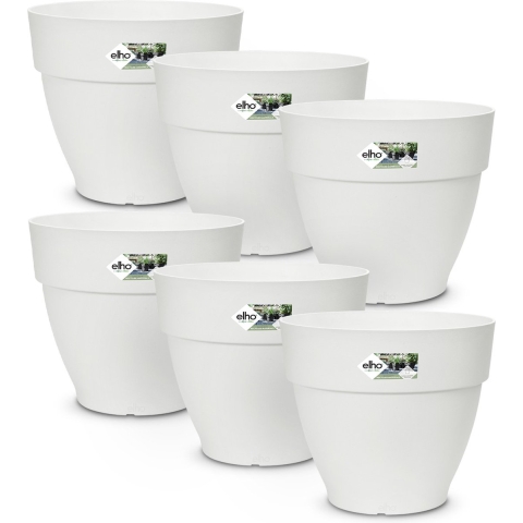 Bloempot set van 6 wit 30x25cm 113L