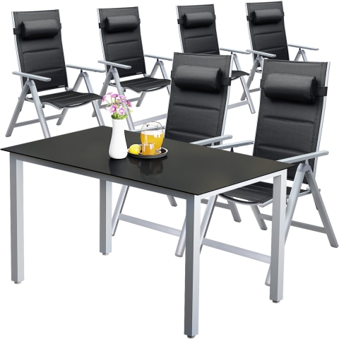 Tuinset Bern Premium 7-delig Zilver Aluminium