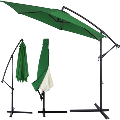 Parasol Groen 300cm UV-bescherming 50+ + Hoes