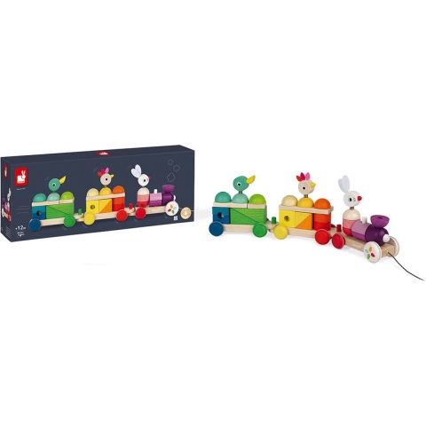 Janod Zigolos Multicolour Trektrein