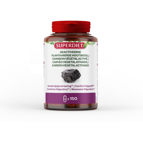 Superdiet Plantaardige Houtskool Actief Caps 150