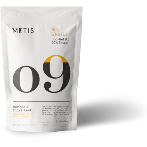 Metis Hair &amp; Nails 09 Eco-Refill 72 Plantaardige Capsules