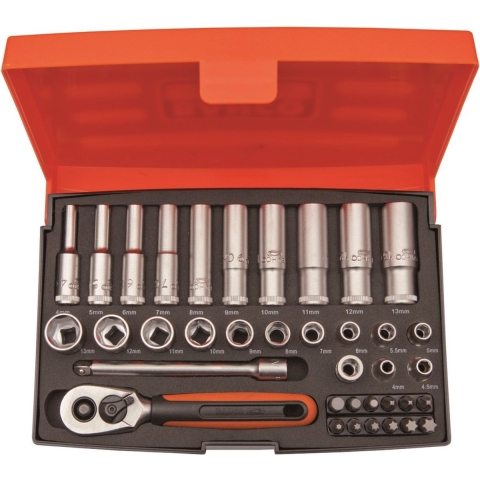 Bahco SL25L 37-delige Doppenset - 1/4"