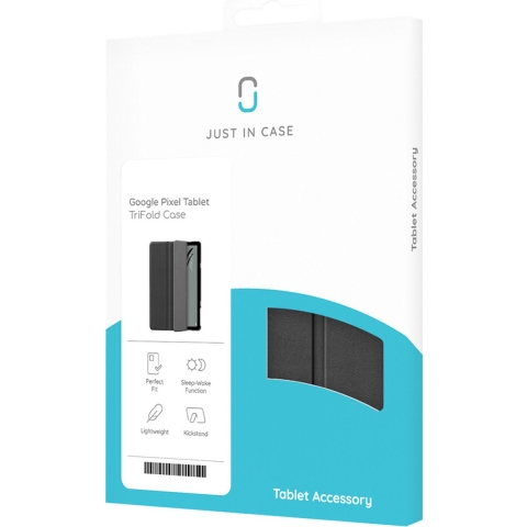 Just in Case Smart Tri-Fold Google Pixel Tablet Book Case Zwart