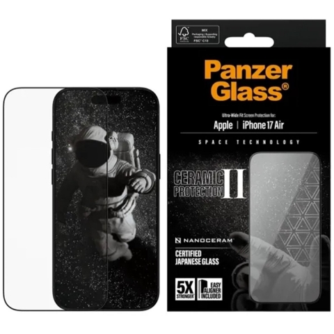 PanzerGlass Ultra-Wide Fit Ceramic II Apple iPhone 17 Air Screenprotector