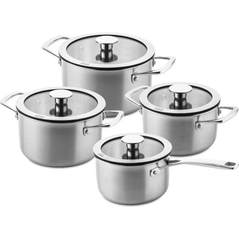 DUCQ Pannenset 4-delig Downdraft 3-laags