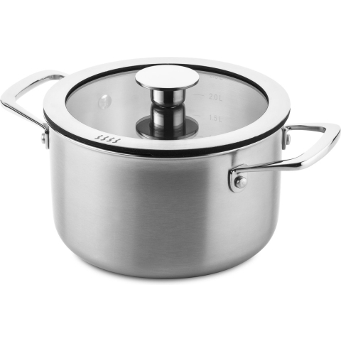 DUCQ Kookpan 3-ply Ø18cm / 2L Downdraft