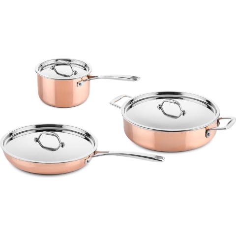 DUCQ Koperen Pannenset 3-delig