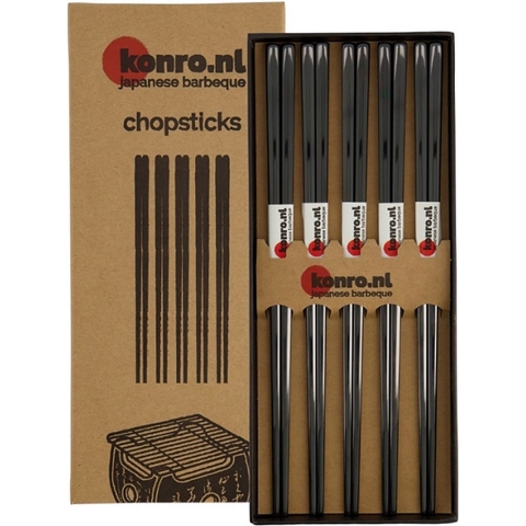Tokyo Design Studio Eetstokjes 'Konro Zwart' set van 5