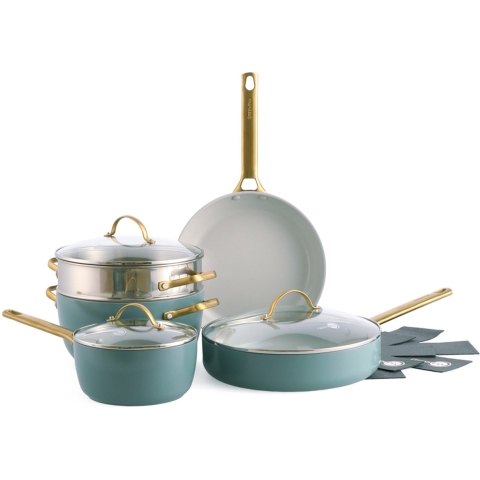 Greenpan Pannenset 10-delig 'Padova Skyblue'