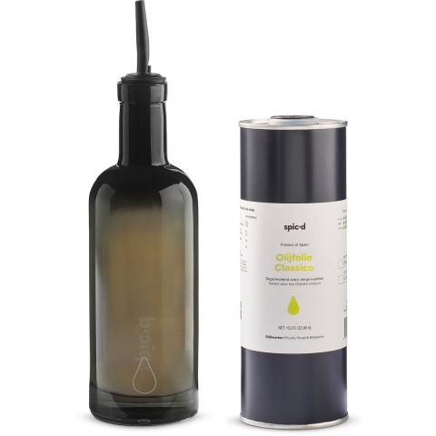 Spic'd Olijfoliefles & Olijfolie 'Night Shade'
