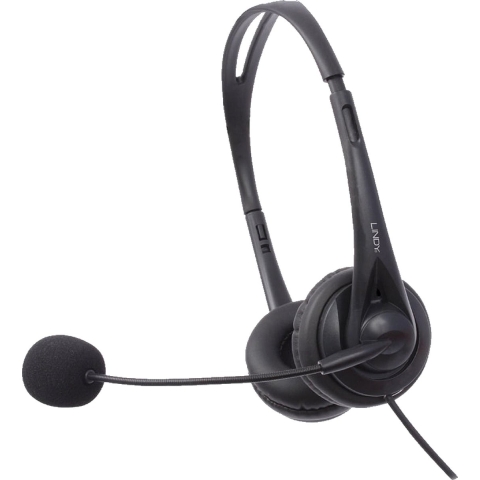 Lindy 42870 hoofdtelefoon/headset Bedraad Hoofdband Oproepen/muziek USB Type-A Zwart