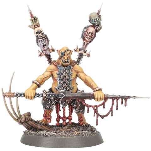 Beeldje Games Workshop Warhammer AoS - Orruk Warclans Boss Egorgeur Hobgrot