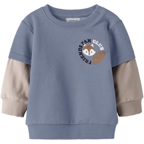 Name It Sweatshirt - NbmSumo - Vuursteen Stone - Name It - 68 - Sweatshirt