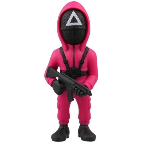 Beeldje Minix soldat masqué, garde triangulaire Minix Squid Game