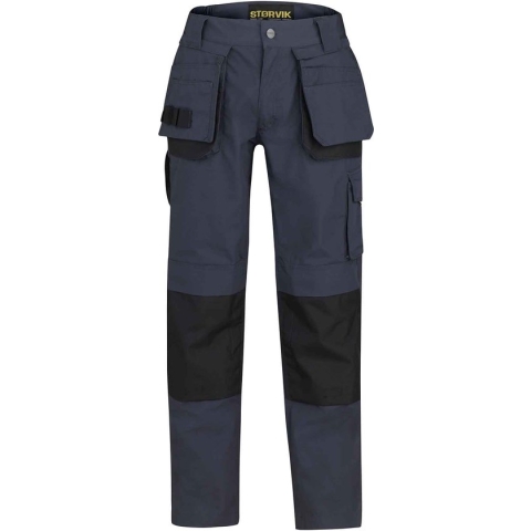 STØRVIK David Werkbroek Heren - Verstevigde Kniestukken - Maat L - Antraciet Grijs