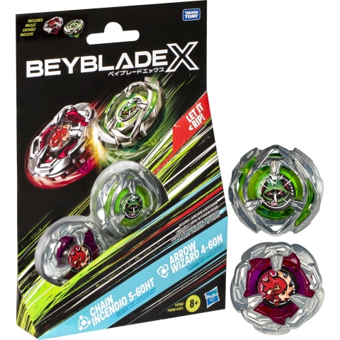 Spinning top Hasbro Beyblade X Chain Incendio 5-60ht Arrow Wizard 4-60n