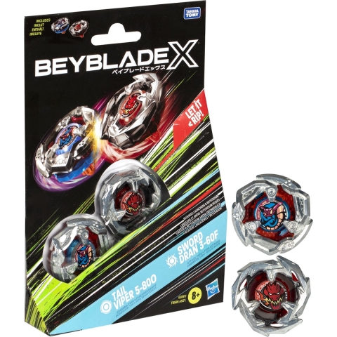 Spinning top Hasbro Beyblade X Tail Viper 5-800 Sword Dran 3-60f