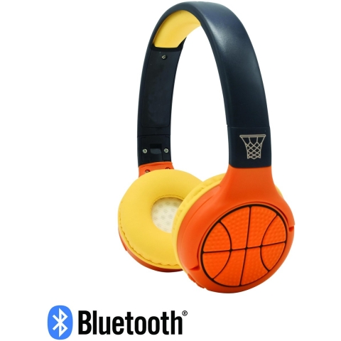 Draadloze bluetooth hoofdtelefoon 2-in-1 met snoer, comfortabel en opvouwbaar met geluidsbeperking Lexibook Basketball